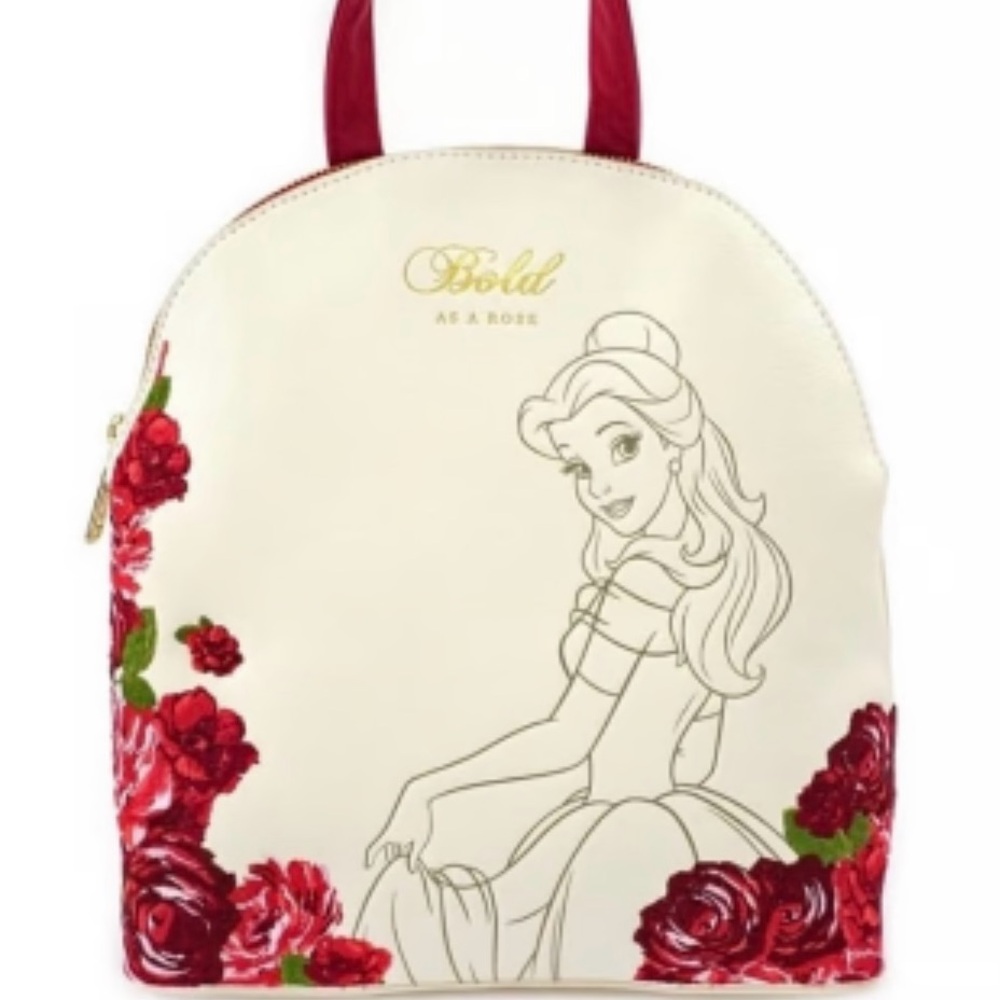Loungefly Belle Bold as a Rose Mini Backpack
